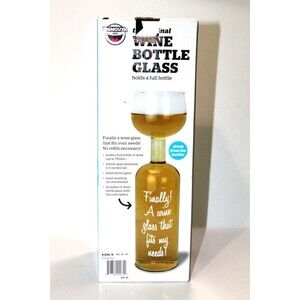 Big Mouth Original Wine Bottle Glass Holds Full Bottle 750 ml  Hand Blown 11.5"